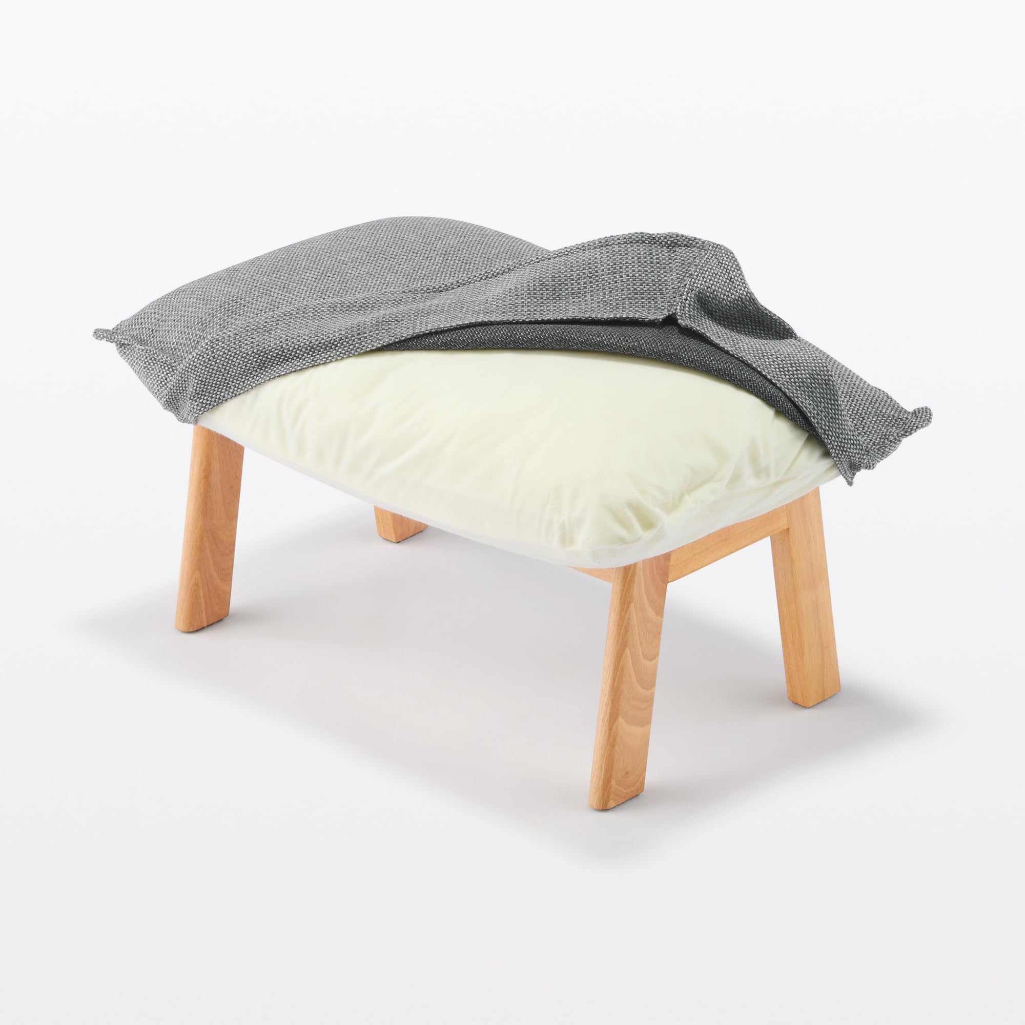 Amazon｜無印良品 ハイバックリクライニングソファ用オットマン グレー