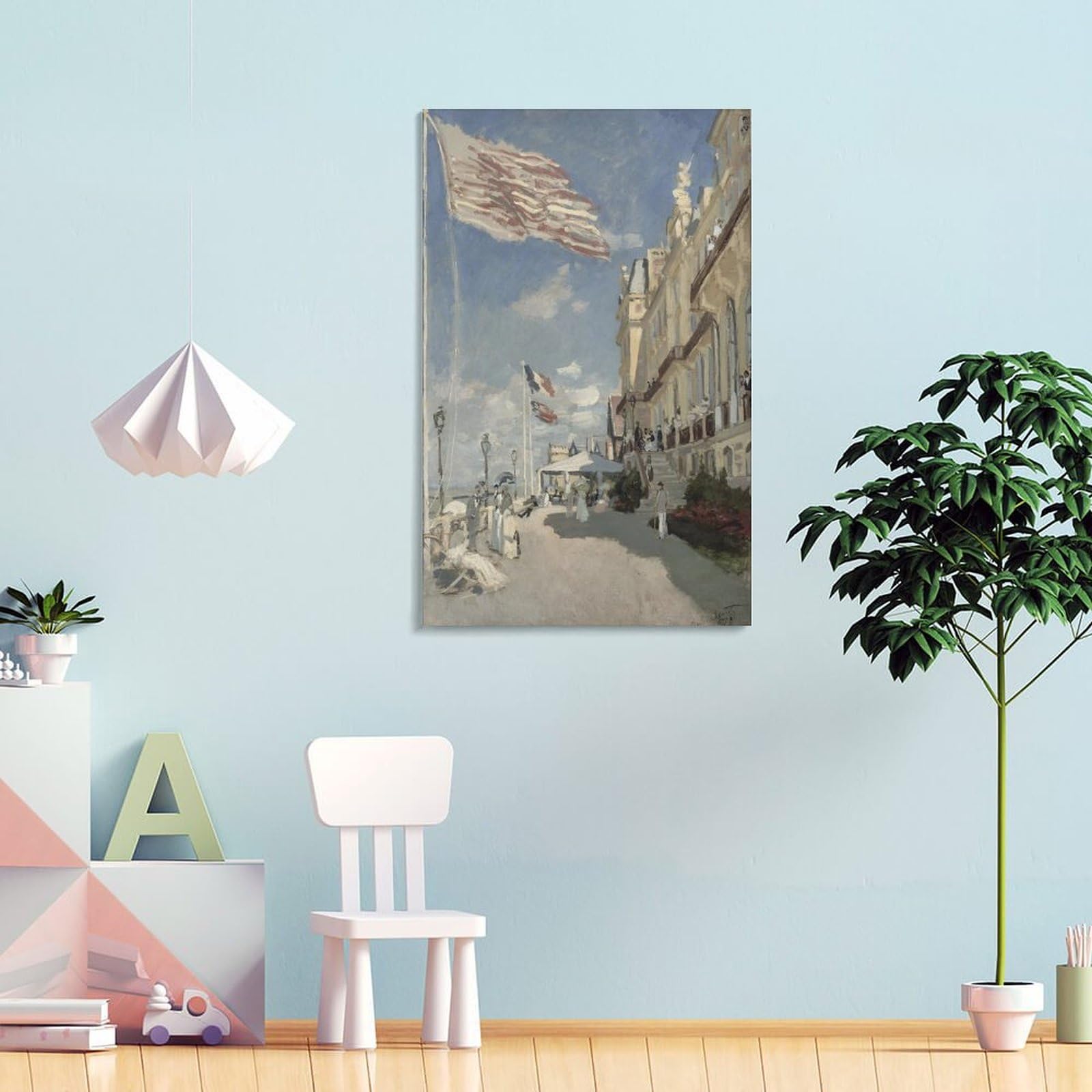 Amazon.co.jp: モネ 世界の名画 トルーヴィルのロッシュノワールホテル