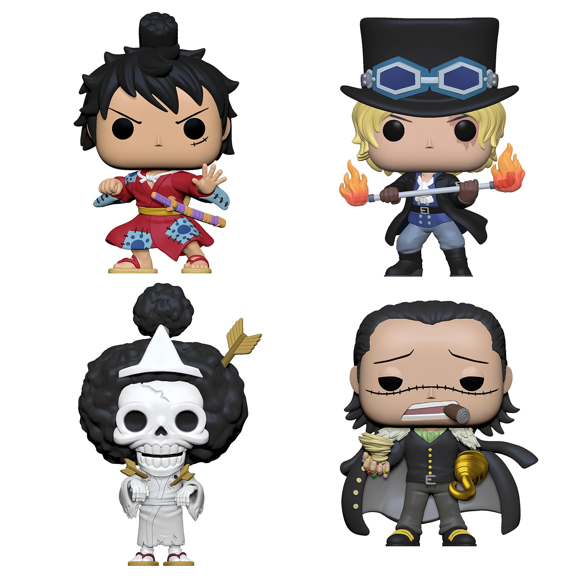 Amazon.com: Funko Pop! Anime One Piece Set of 4: Sabo, Crocodile