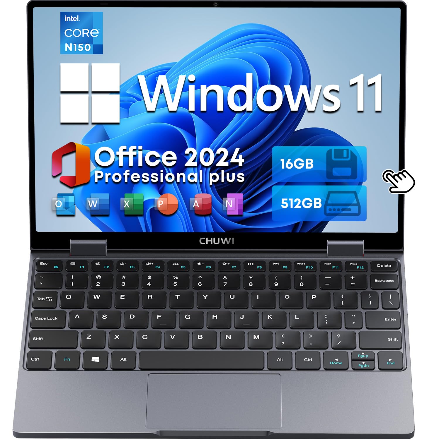 Amazon.co.jp: CHUWI 2in1 ノートパソコン Office 2024搭載 MiniBook X