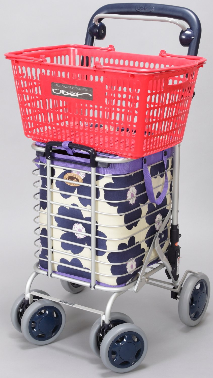 Amazon | ユーバ産業 シルバーカー アルミワイヤーカート ブレーキ付