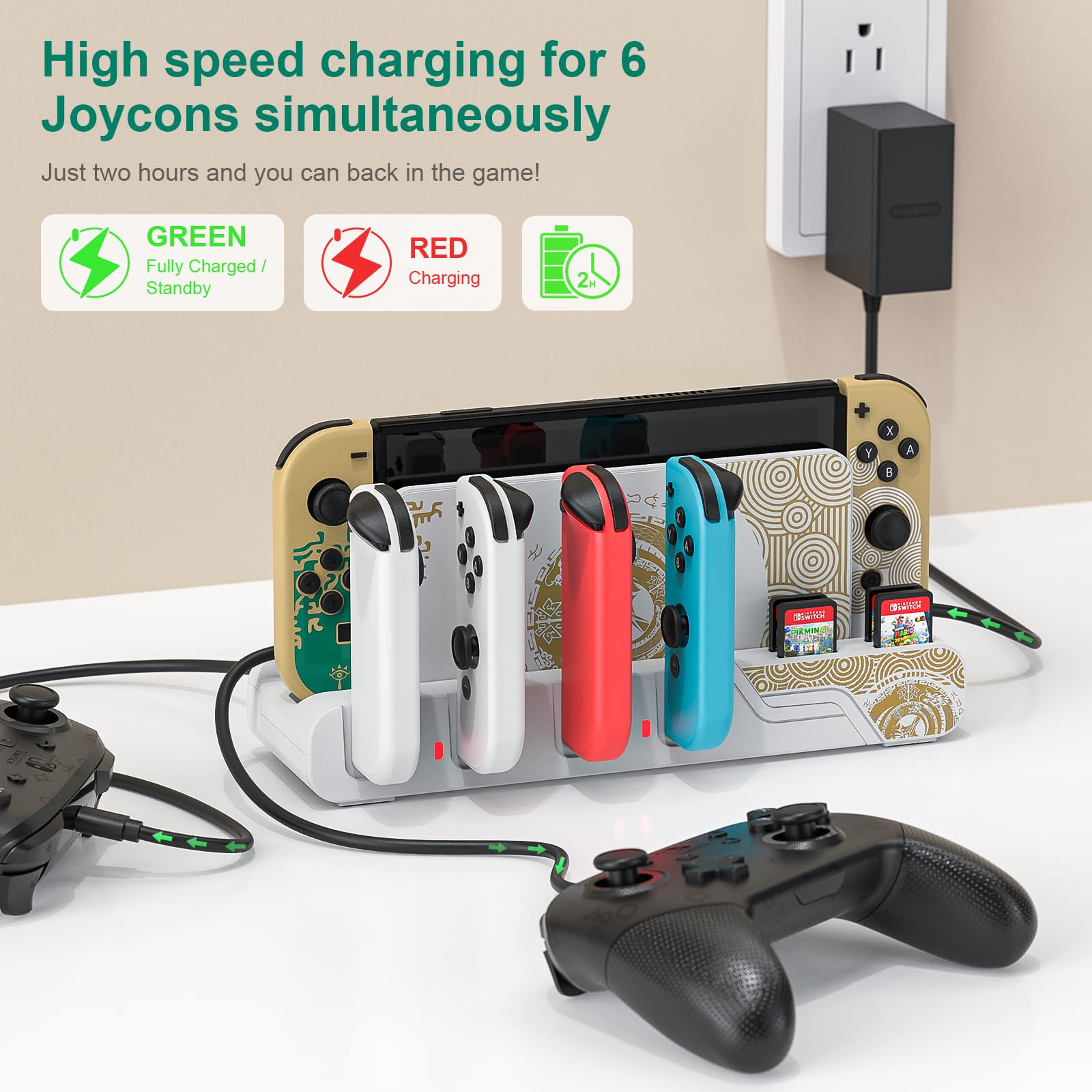 Amazon.co.jp: コントローラー充電ドック Nintendo Switch OLED対応