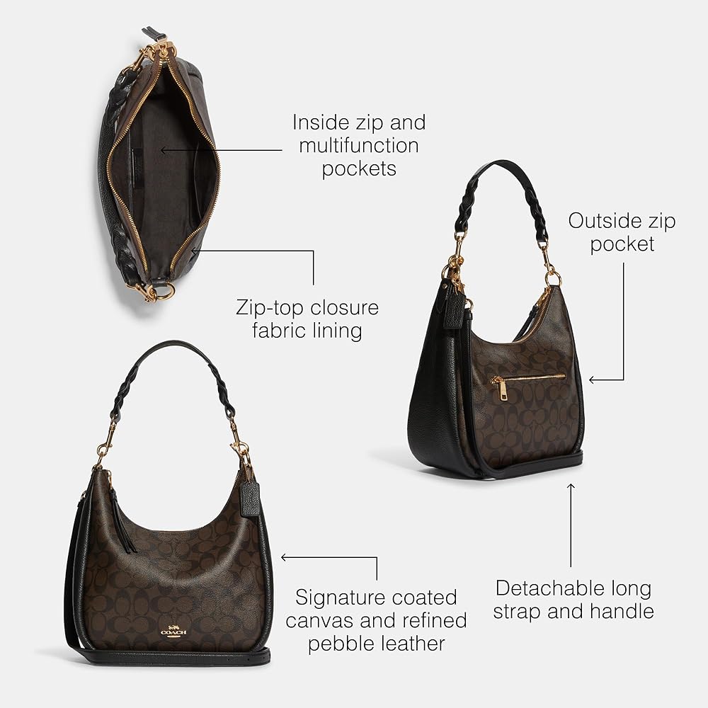 Buy Coach Jules Hobo, Brown Black, Multi, Contemporary at Amazon.in