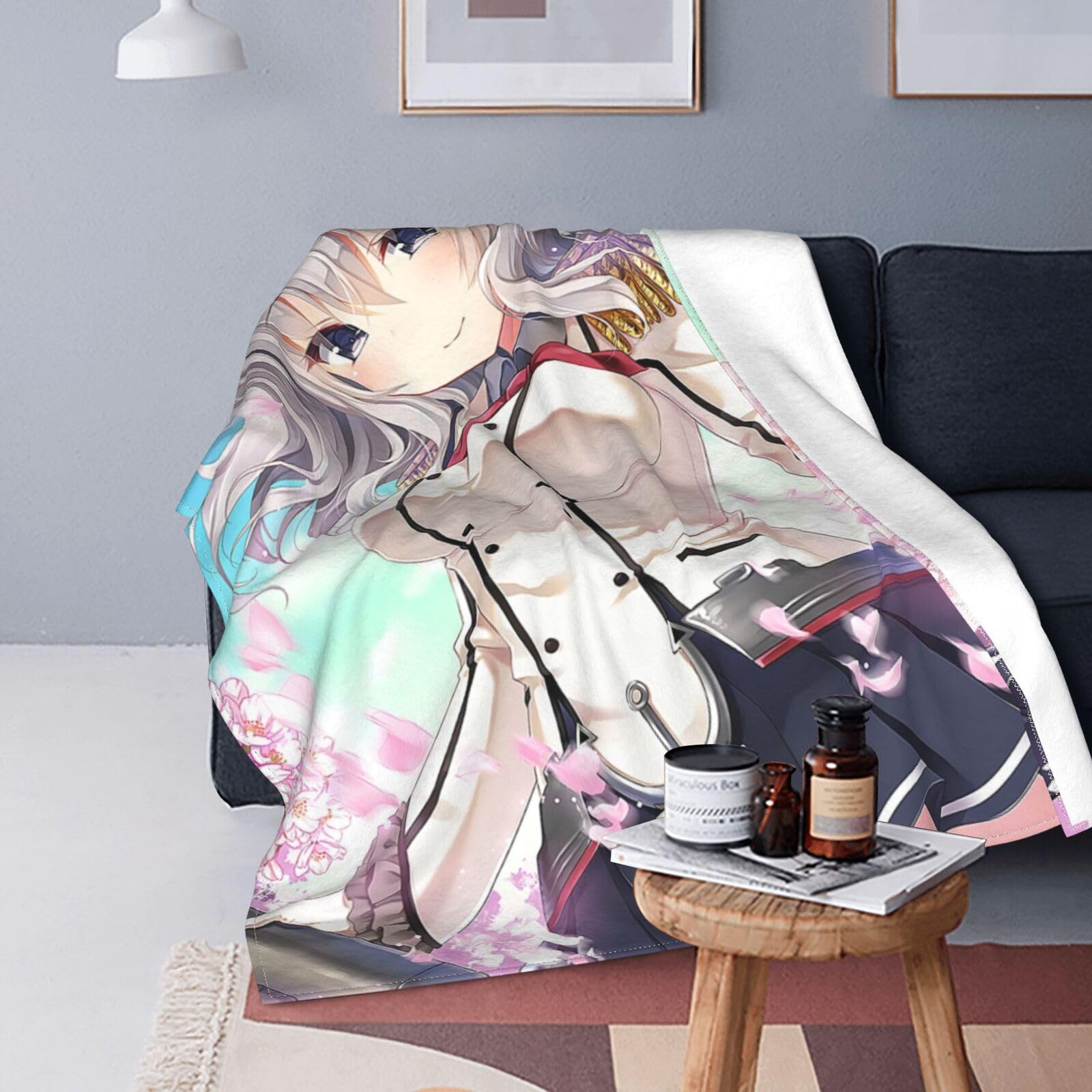 Amazon｜ブランケット 毛布 ひざ掛け 艦これ 鹿島 桜 Jk制服 萌え
