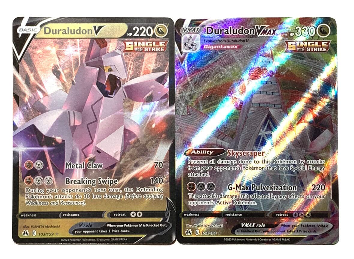 Amazon.com: Duraludon V & VMAX - 104/159 - Crown Zenith - Pokemon