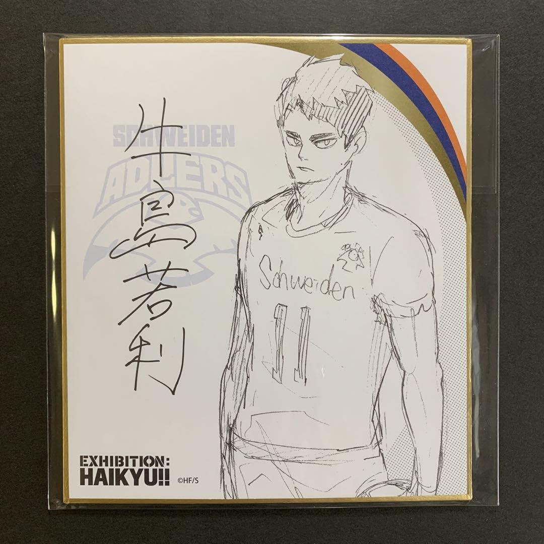 Amazon.co.jp: ハイキュー ハイキュー展 牛島若利 サイン 色紙 色紙