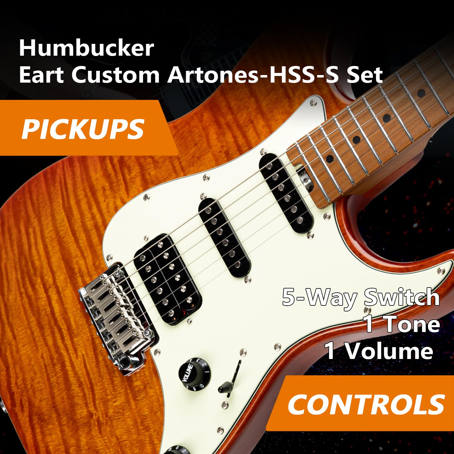 Amazon | EARTエレクトリックギター、6弦メイプル指板ソリッドボディ右