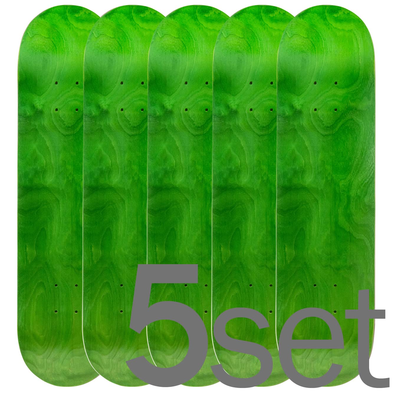 Amazon | 全8カラー 5枚セット スケートボード ブランクデッキ 8インチ