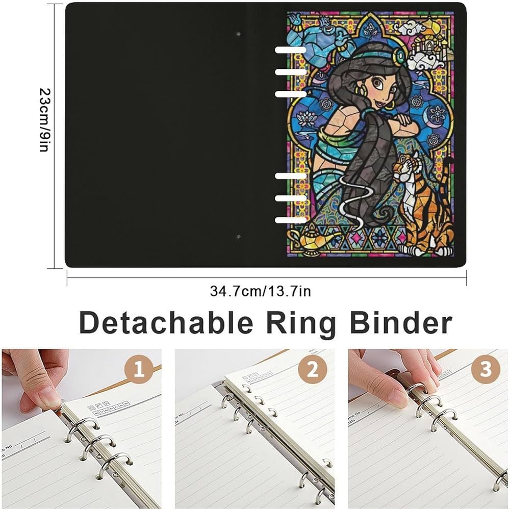 Amazon.co.jp: アラジン ジャスミン システム手帳 PU ノートメモ帳