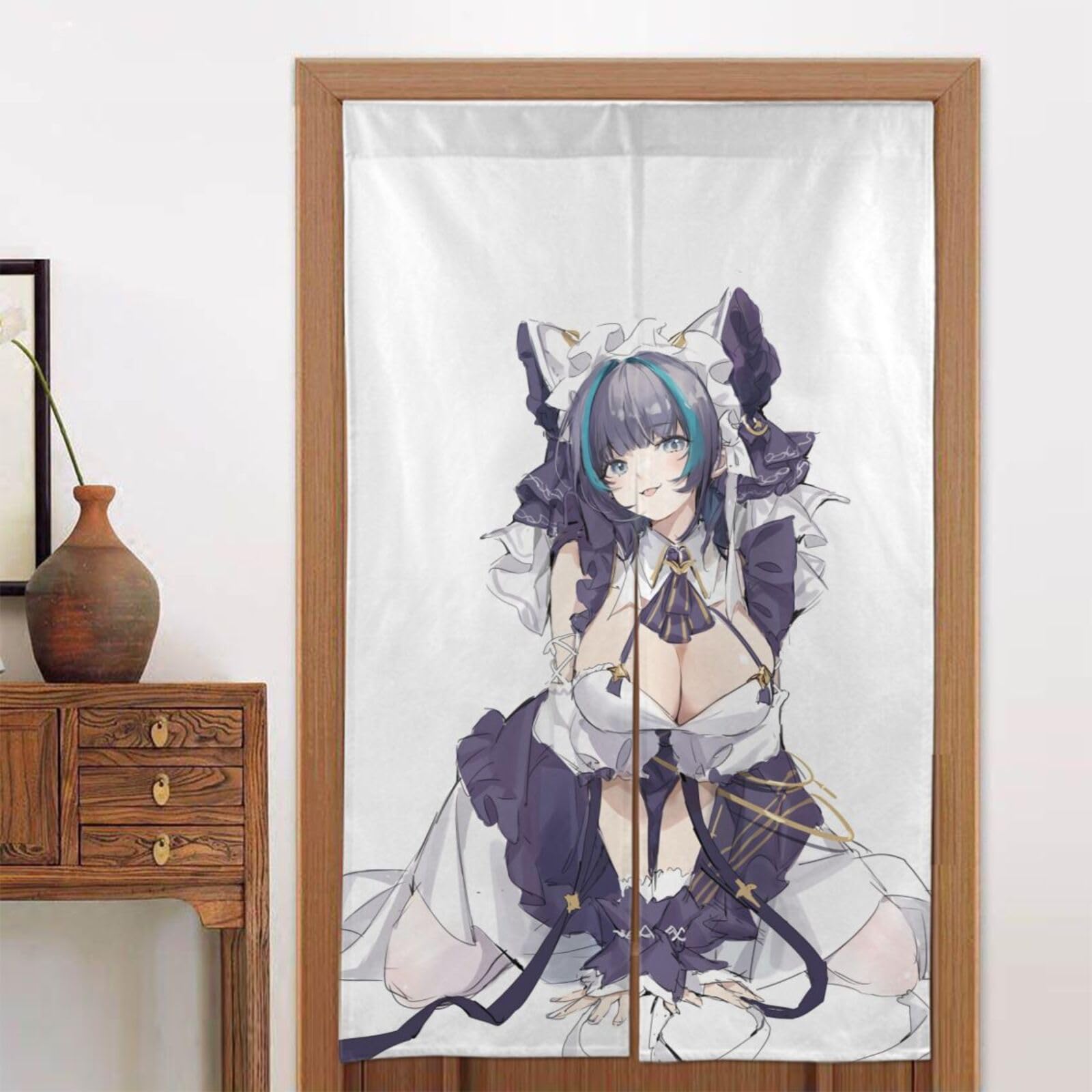 Amazon｜のれん アズールレーン チェシャー 暖簾 カーテン 遮光 目隠し