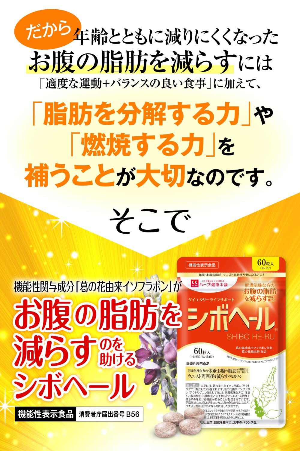 Amazon | シボヘール 60粒入り（ 15日分 ） 2袋セット ハーブ健康本舗