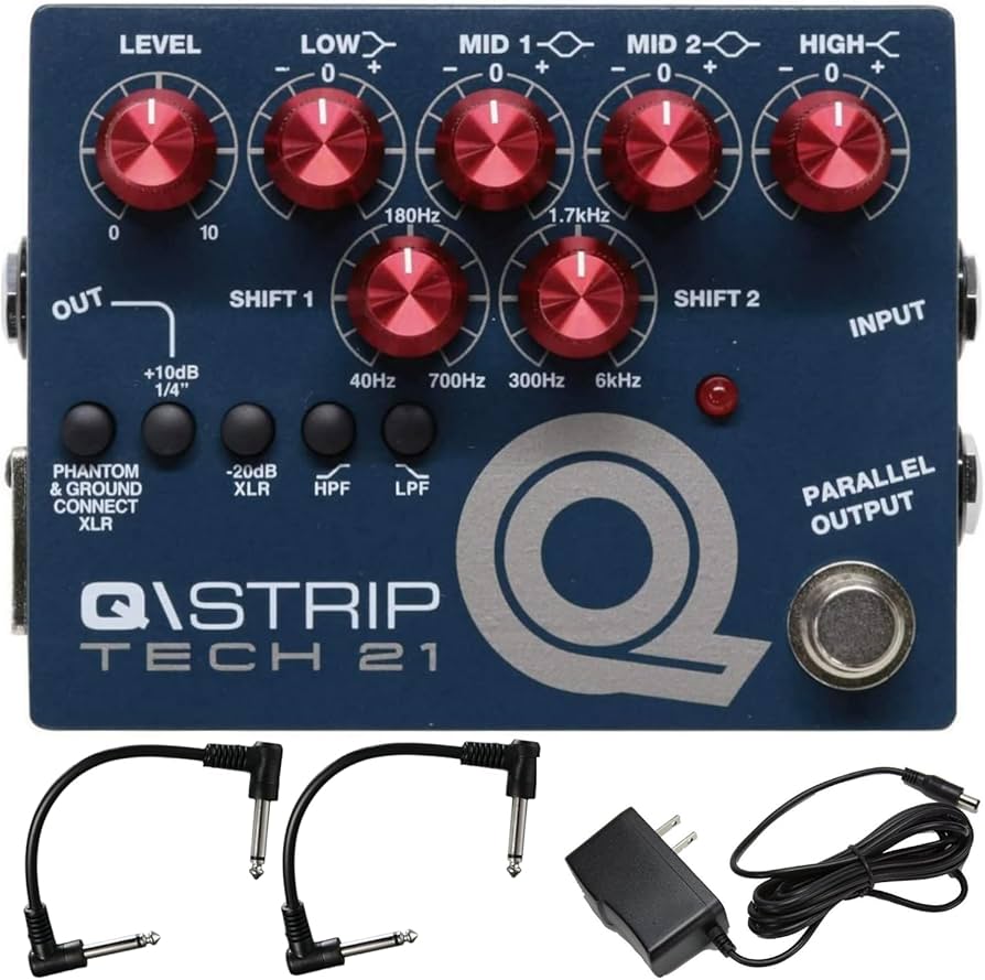 Amazon.com: Tech 21 Q-Strip EQ and Preamp Pedal Bundle with 2