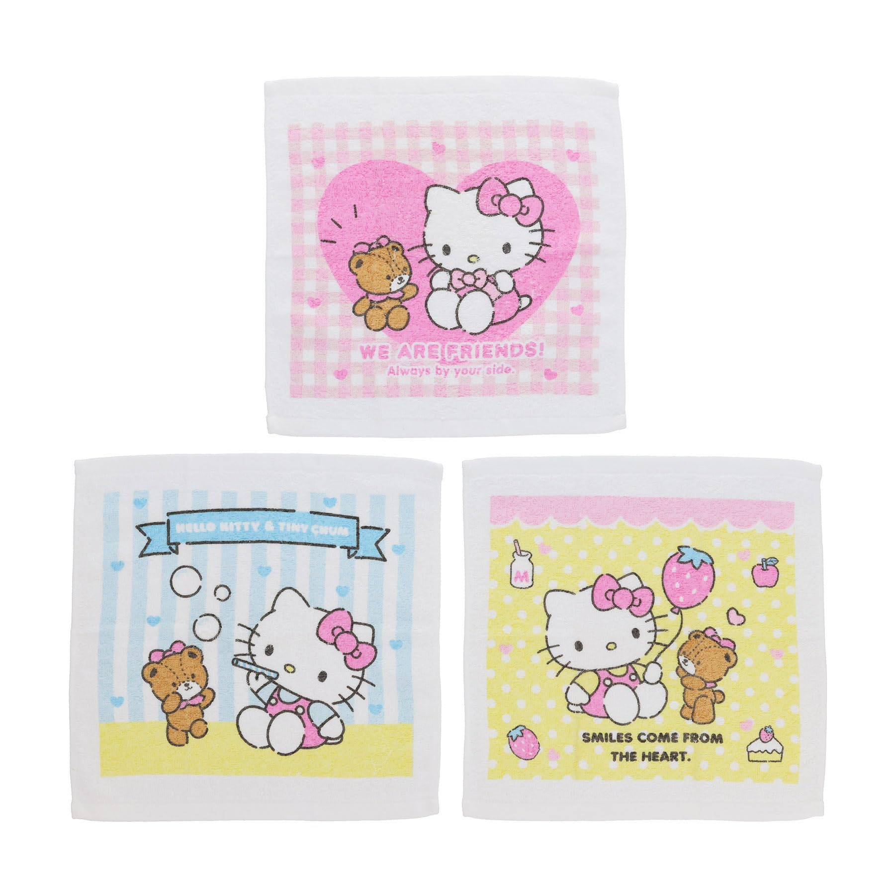 Amazon｜丸眞 ハンドタオル ハンカチ 3枚セット ハローキティ おそろい