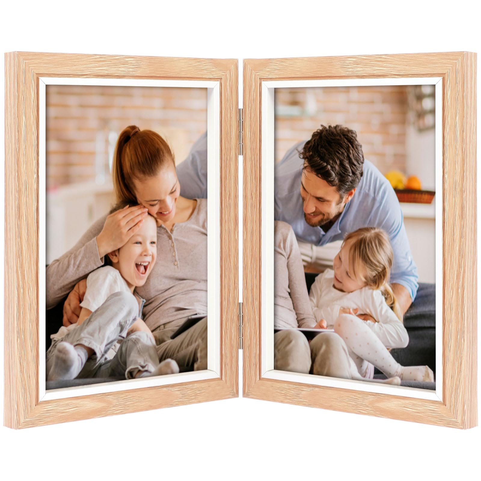 Amazon.co.jp: Shuiling フォトフレーム 2面/3面 額縁 KG判（4R判