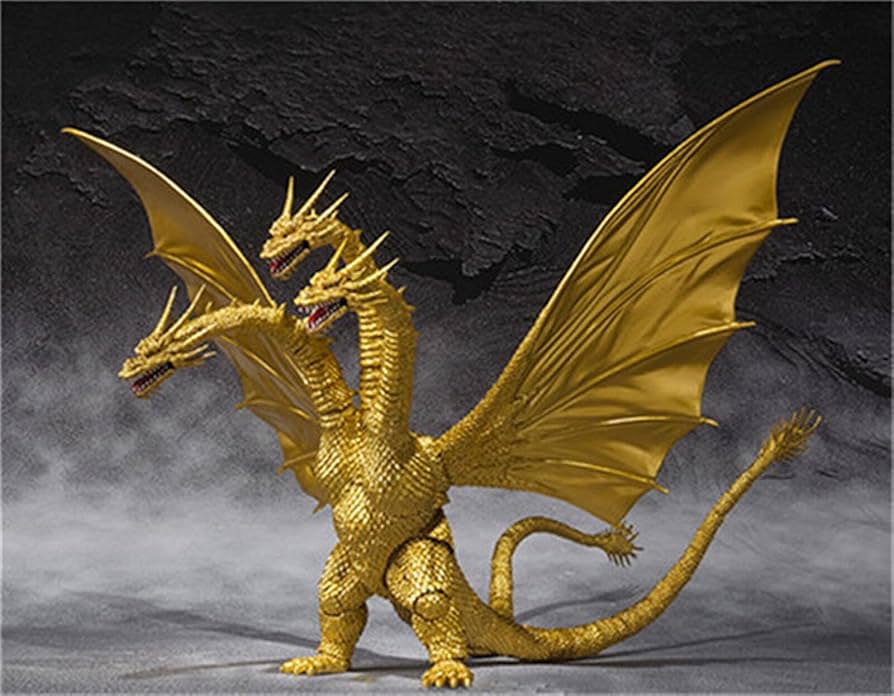 Amazon.co.jp: ゴジラ フィギュア 置物 オブジェ 三頭龍 ドラゴン