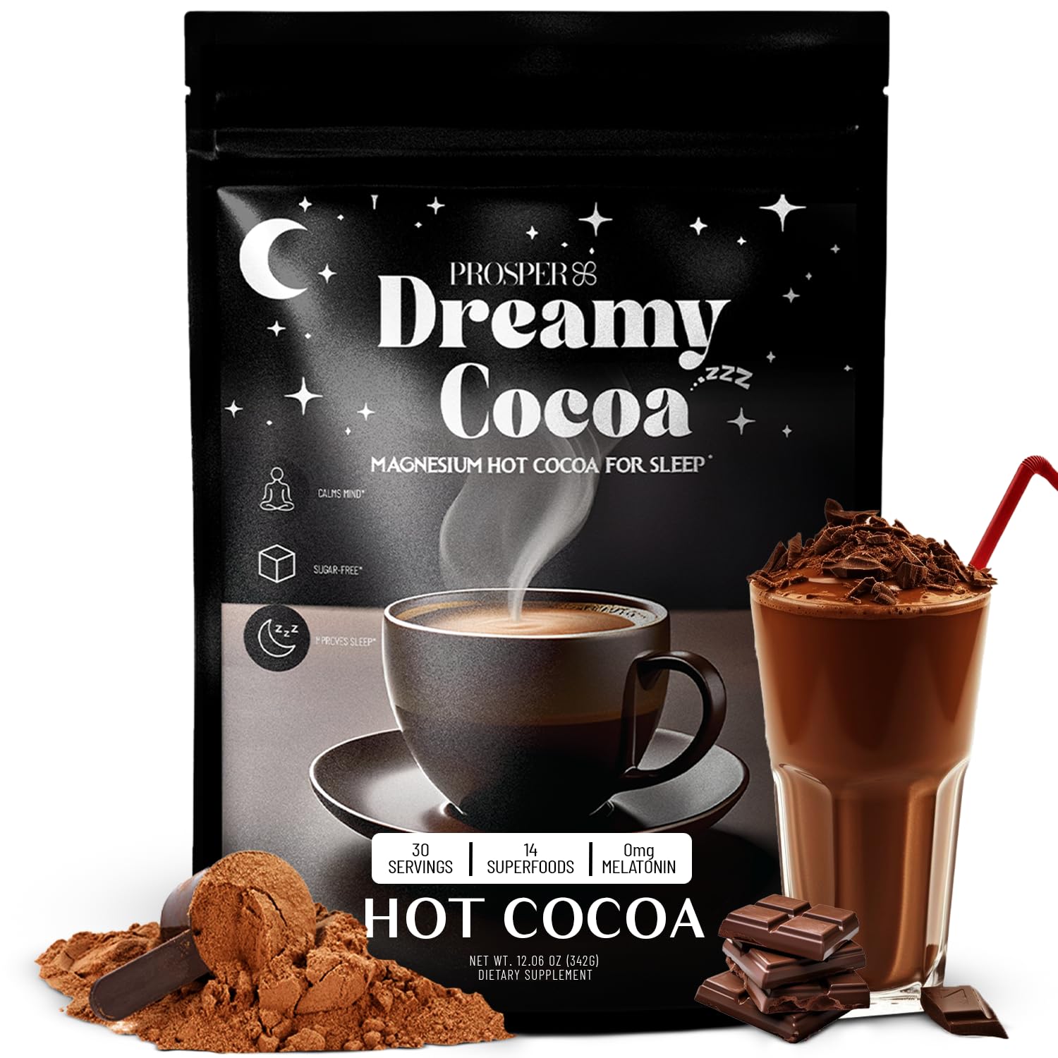 Amazon.com : Prosper Magnesium Hot Cocoa - Melatonin & Sugar Free