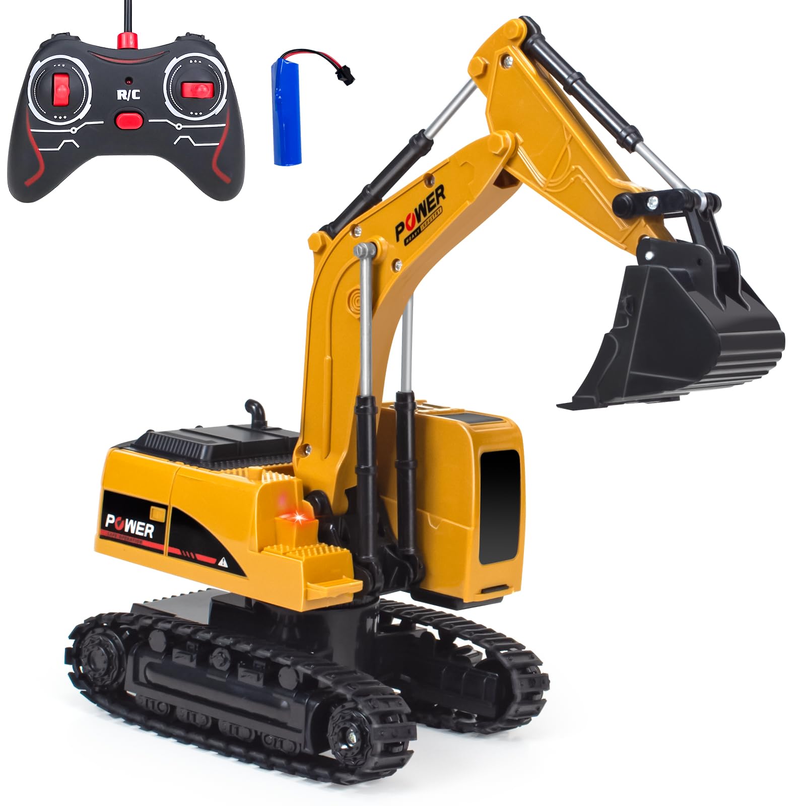 Amazon.co.jp: Huang Yem RC ショベルカー ラジコンカー 5CH 無線