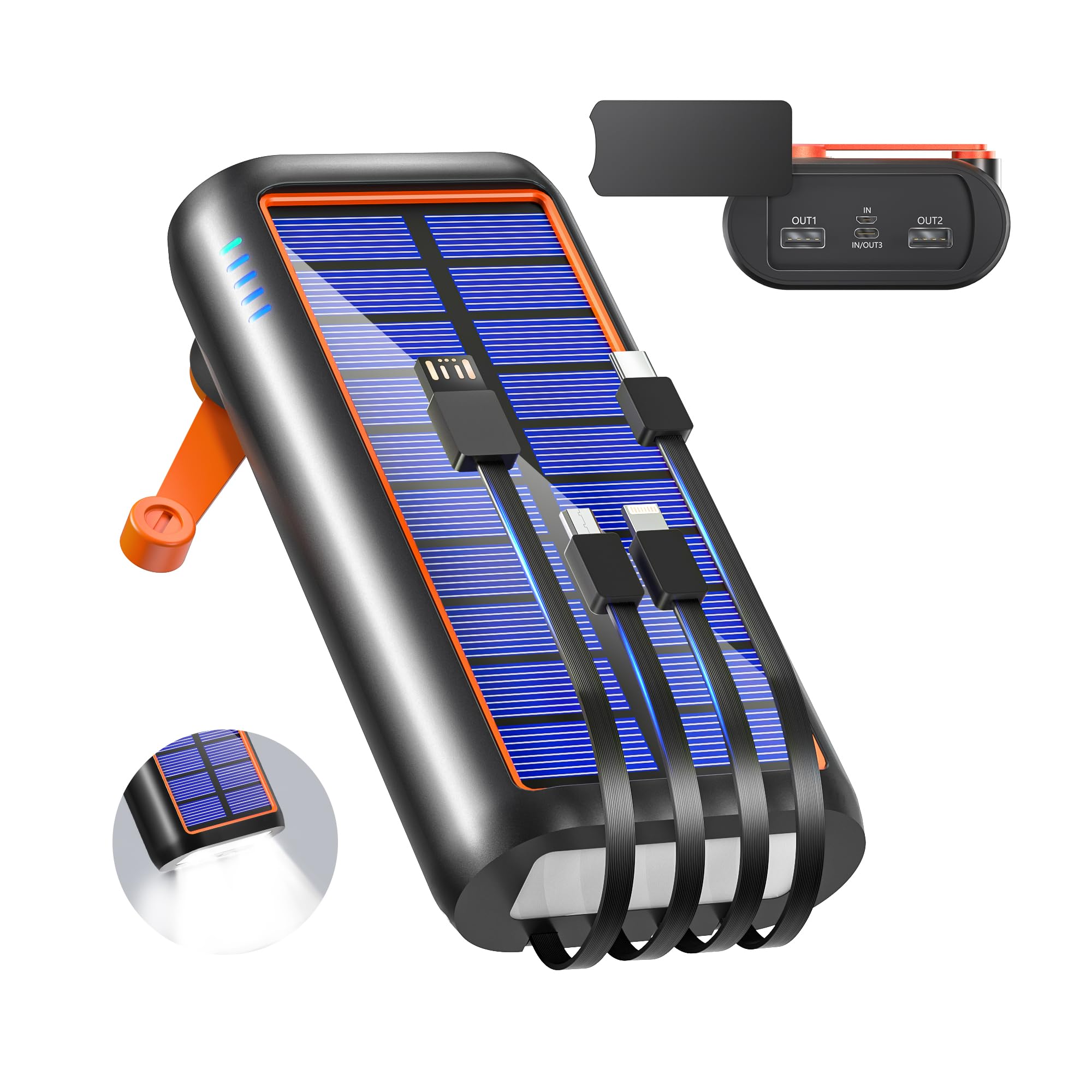 Amazon | ソーラーモバイルバッテリー 22.5W/PD18W 61200mAh 急速充電