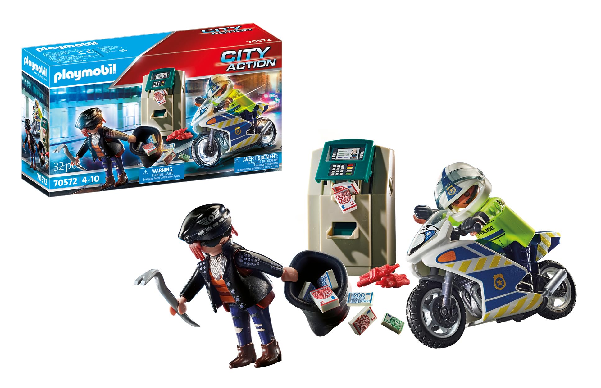 Amazon.com: Playmobil Bank Robber Chase : PLAYMOBIL®: Toys & Games