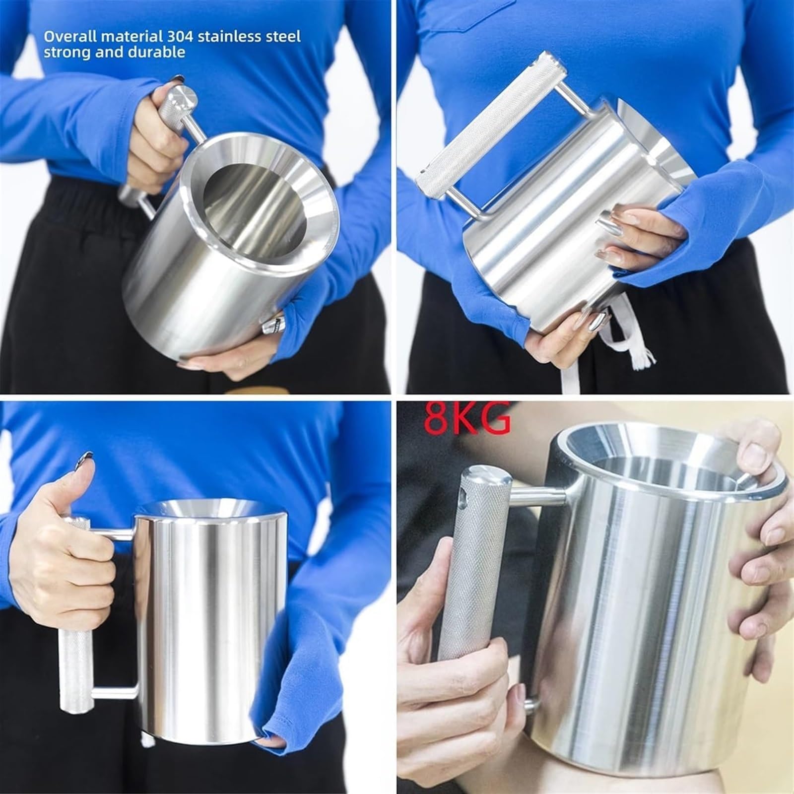 Amazon | ダンベルヘビーマグ、8Kgステンレススチールダンベルカップ