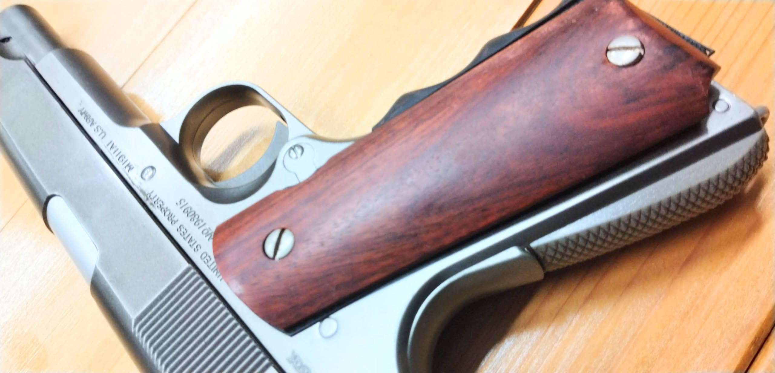 Amazon.co.jp: リアルウッド グリップパネル 東京マルイ m1911