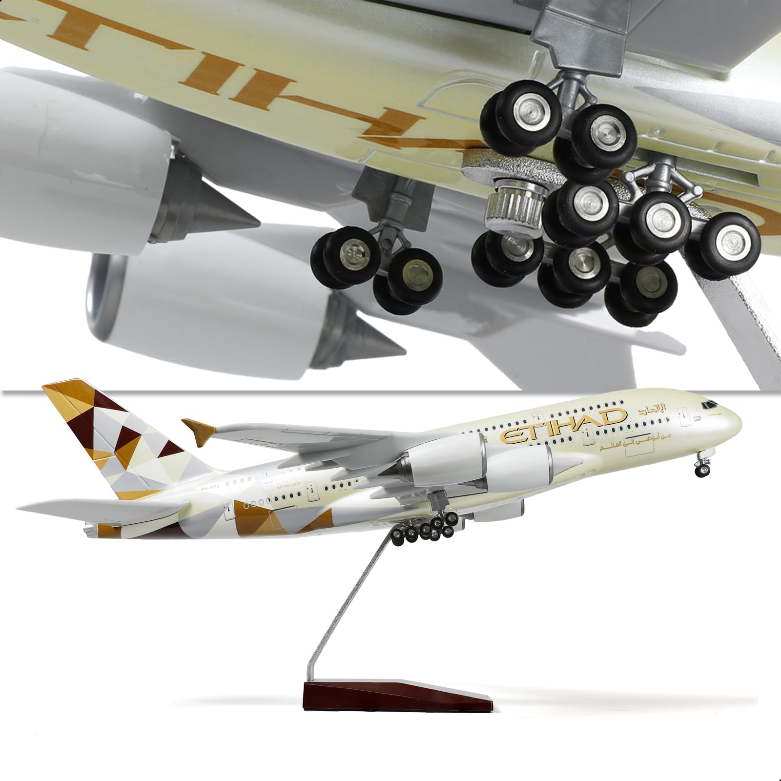Amazon.co.jp: QIYUMOKE A380 1/160 大型飛行機モデル (全長18インチ
