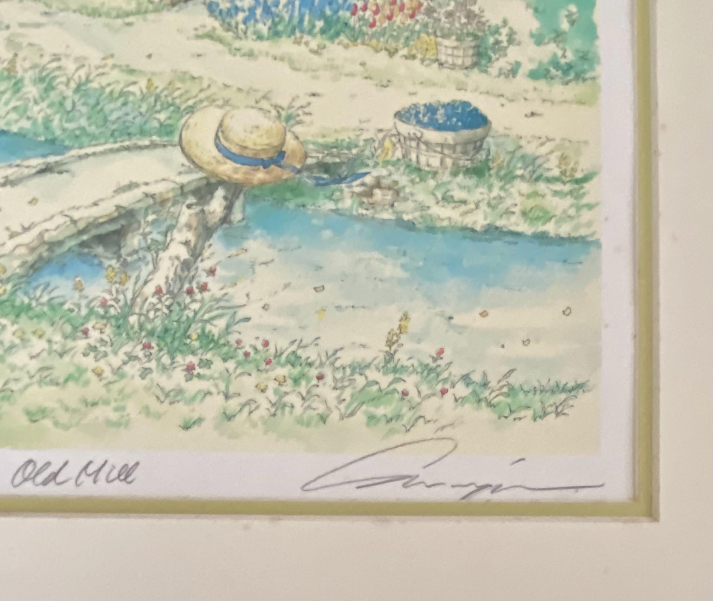 Amazon.co.jp: 内田新哉「OLD MILL」限定版リトグラフ, イギリス風景画