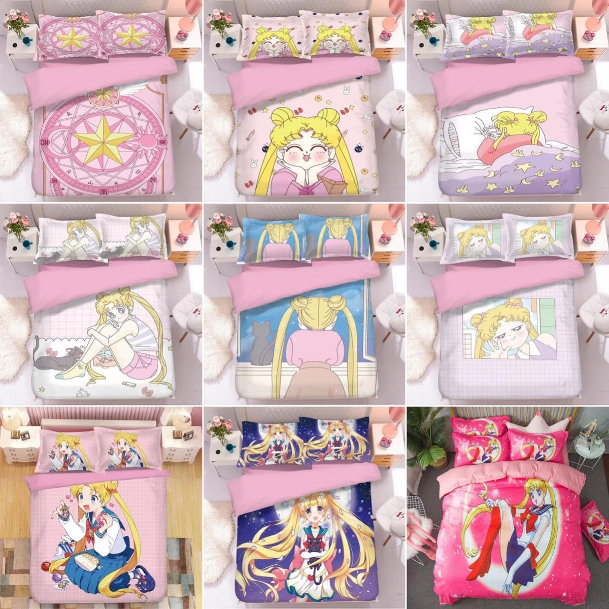 Amazon｜美少女戦士セーラームーン 布団カバー 掛け布団カバー 寝具