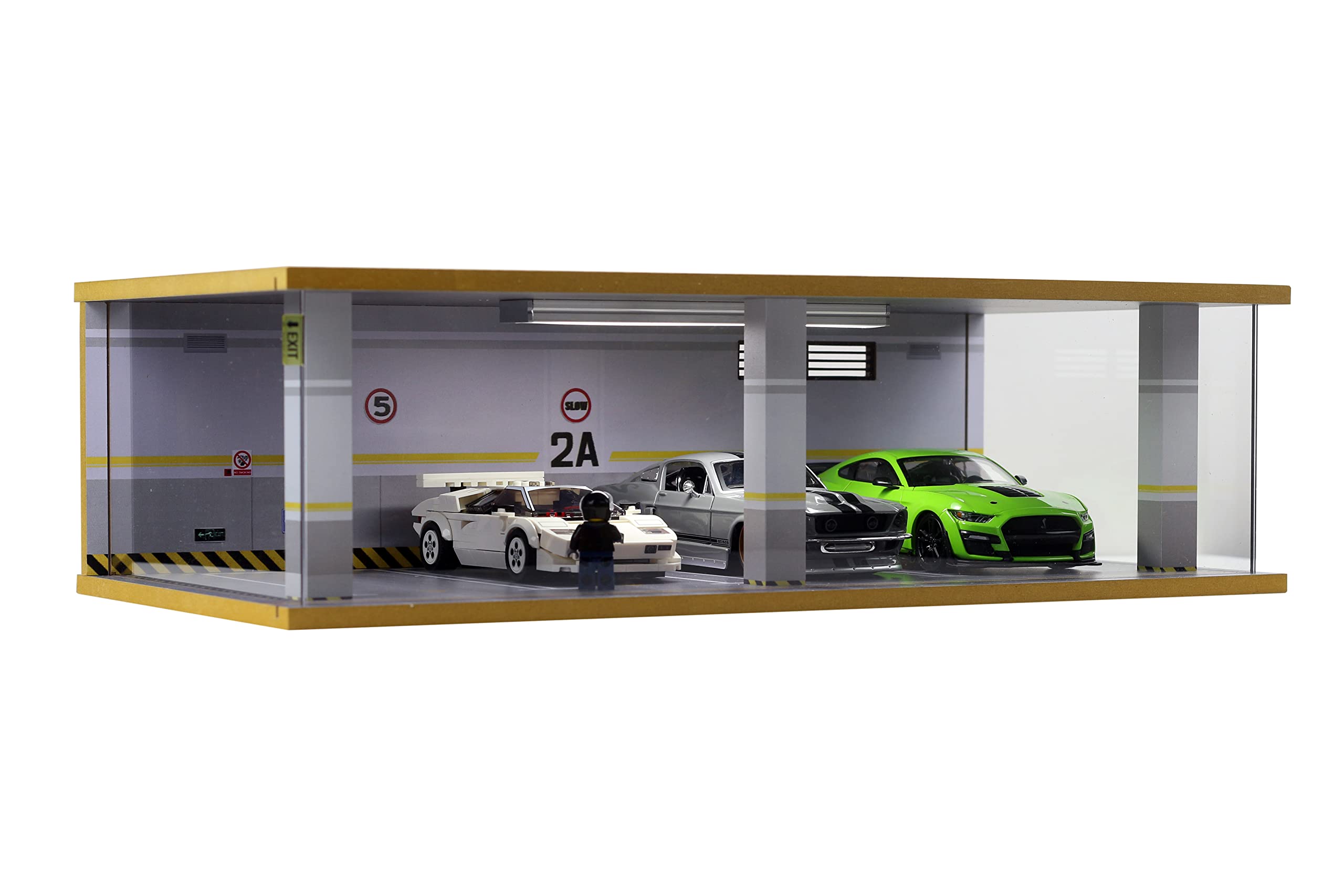 Amazon.com: 1/24 Scale Die-cast Car Garage Display Case with Clear