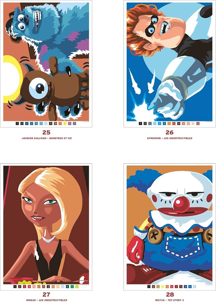 Pixar - 100 dessins à révéler [ Adult coloring book ] (French