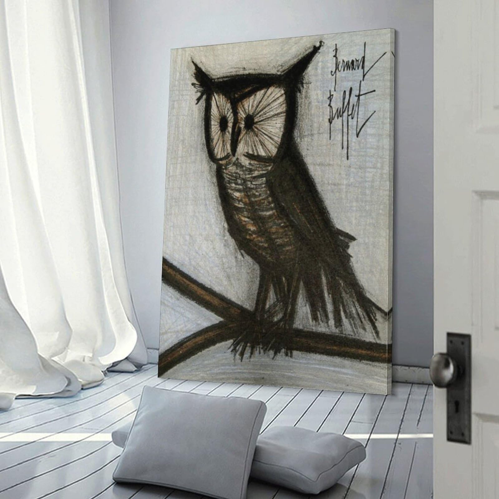 Amazon.co.jp: ベルナールビュッフェ（小さなミミズク）ポスター