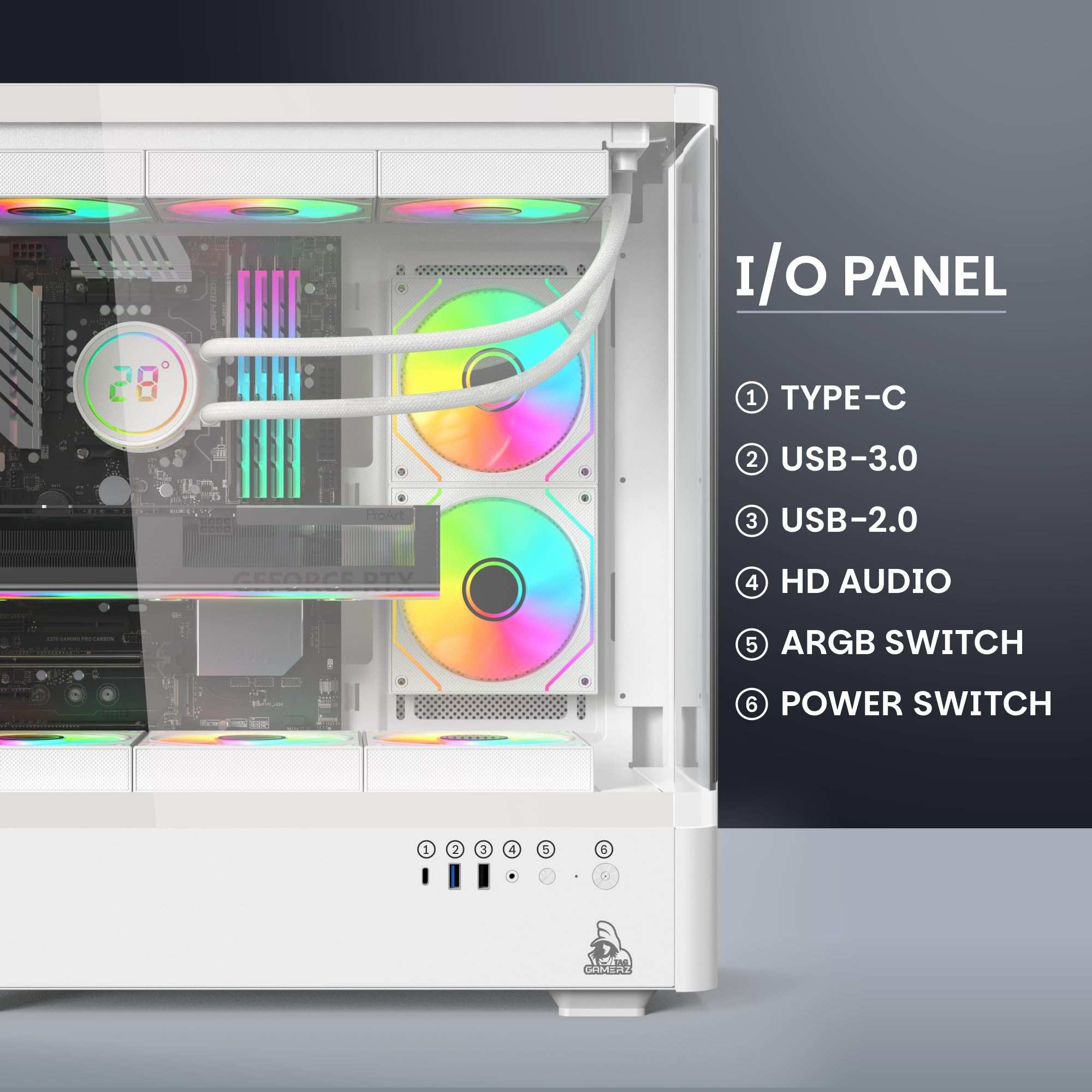 Amazon.in: Buy TAG Gamerz Aurora Mid-Tower Gaming Cabinet | Curved