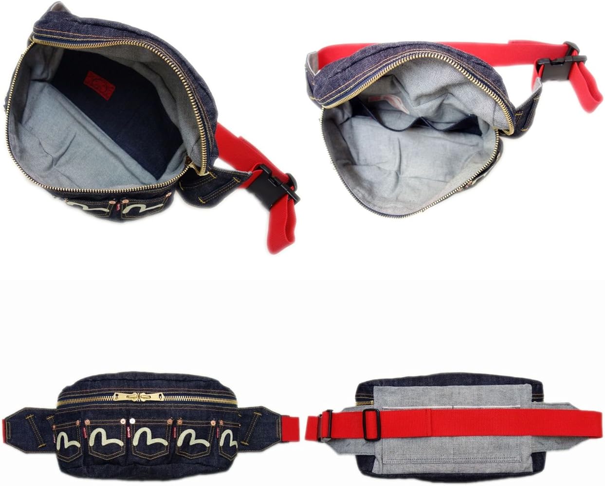 Amazon | [エヴィスジーンズ] ボディバッグ メンズ インディゴ (L