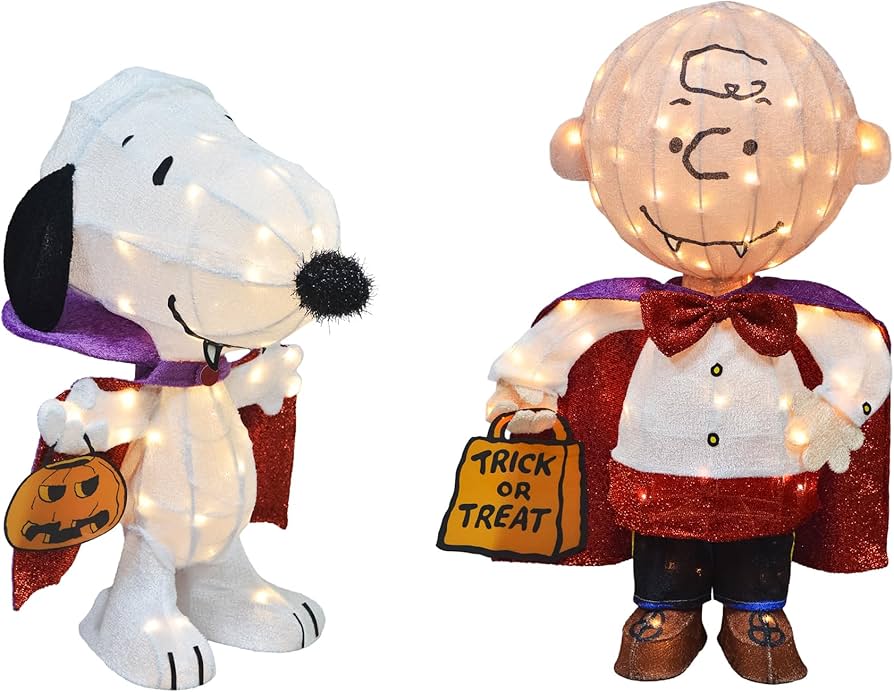Amazon.com: PRODUCTWORKS Set of Two Peanuts Halloween 3D Snoopy