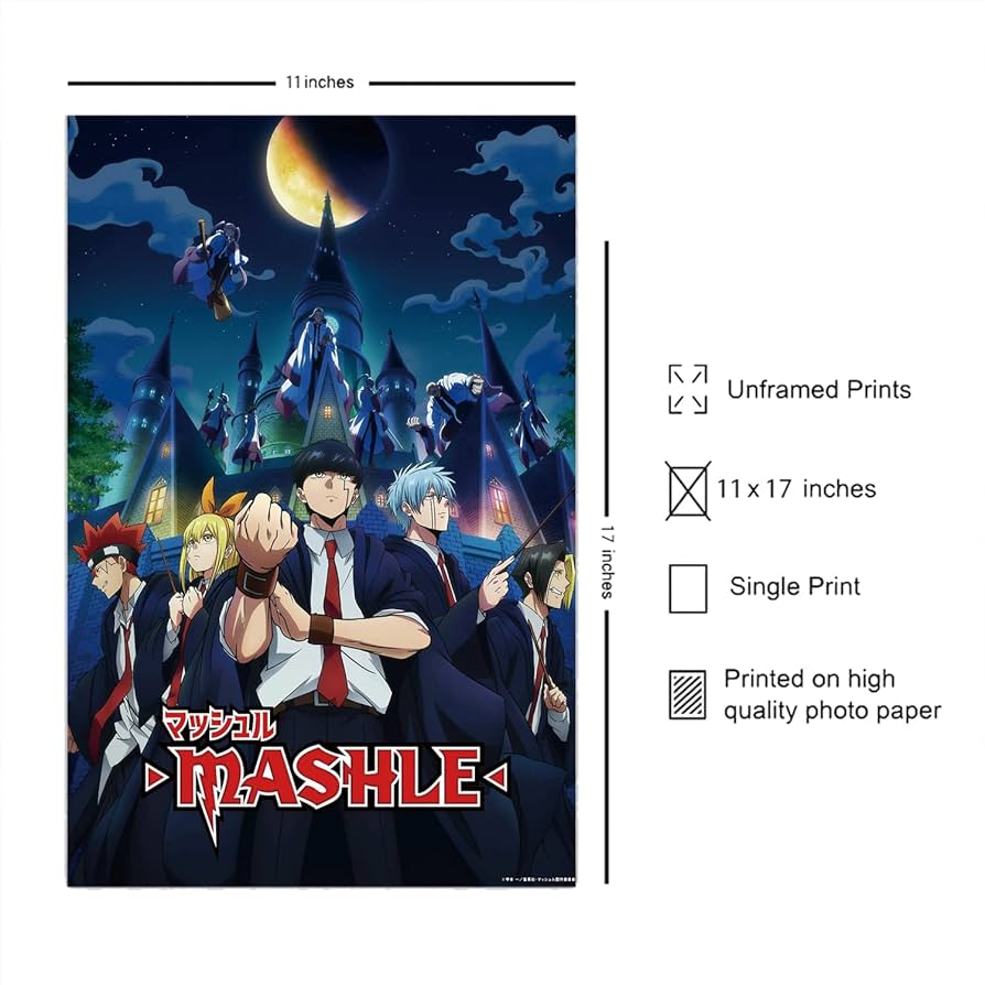 Amazon.com: XIHOO Mashle Magic and Muscles Poster for Home Decor