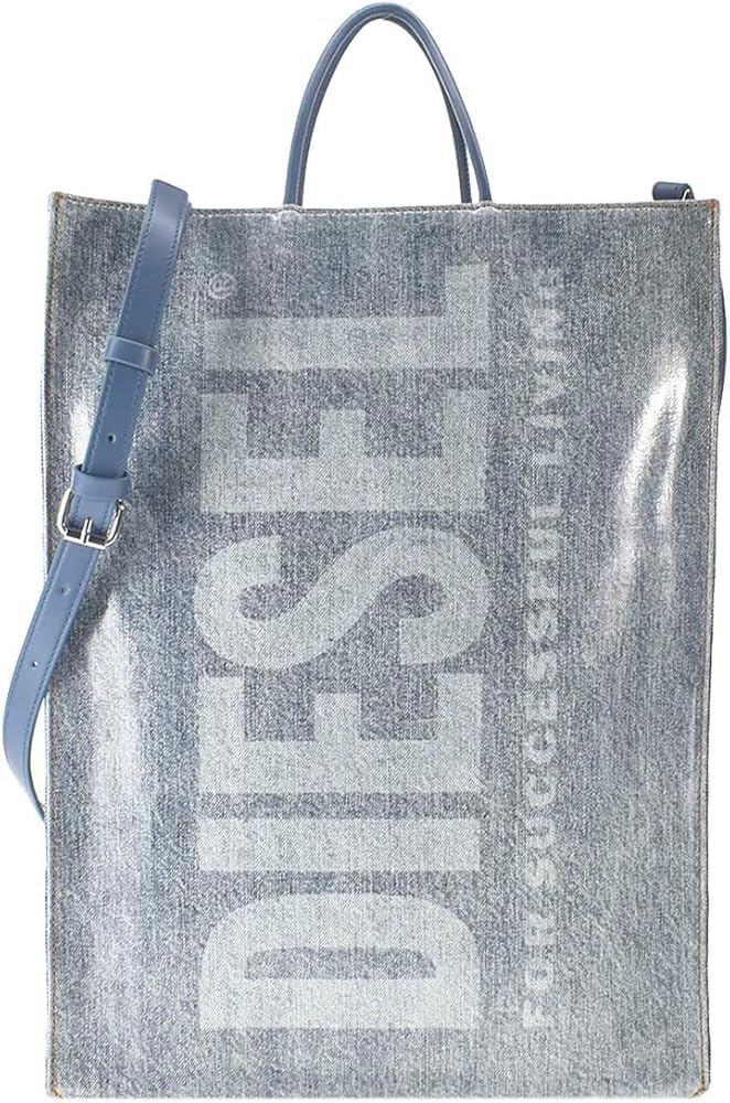 Amazon | [ディーゼル]トートバッグ DSL ブルー X08919 DSL SHOPPER L