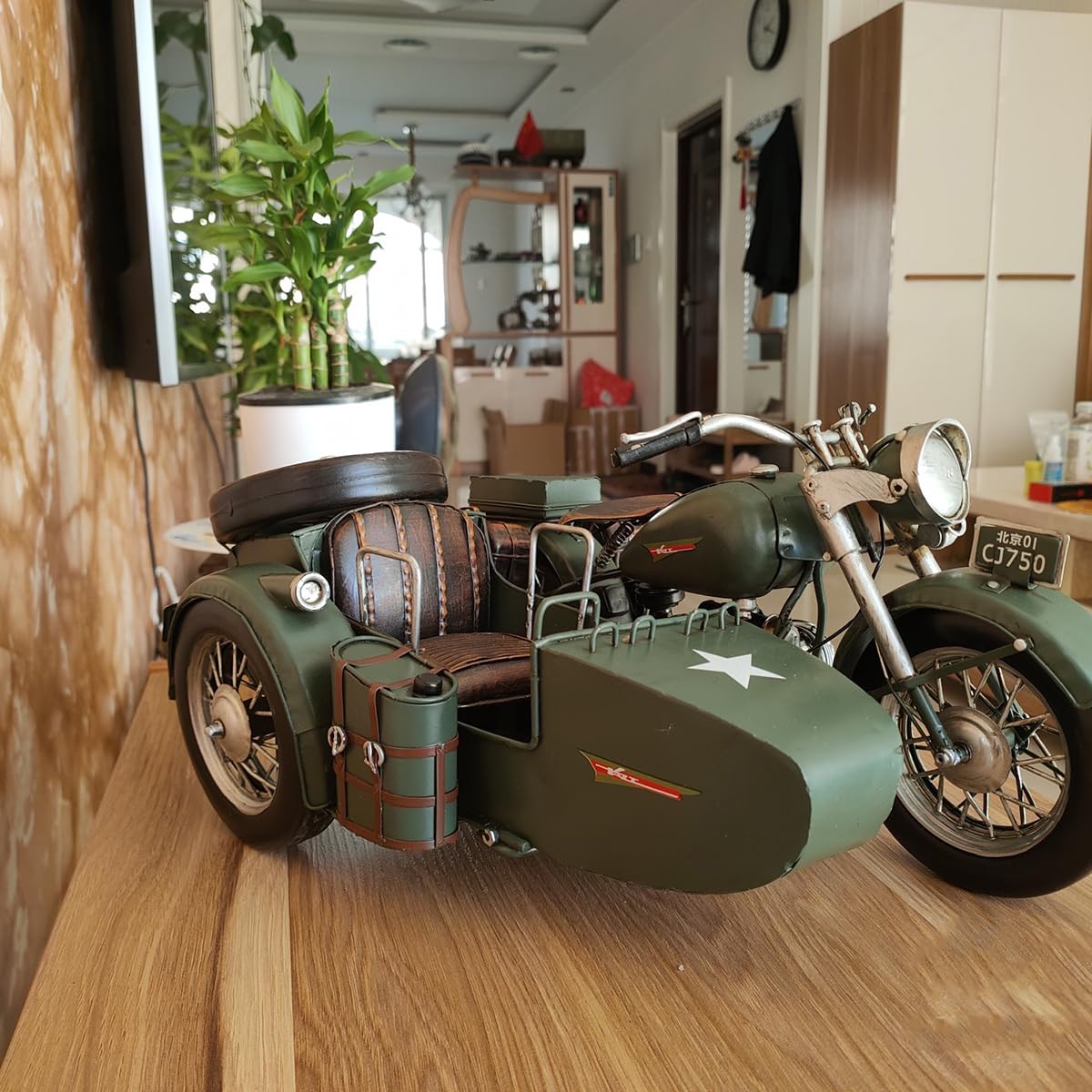 ヴィンテージ バイク サイドカー 模型 AHEIP2 レトロトイ Amazon.co.jp