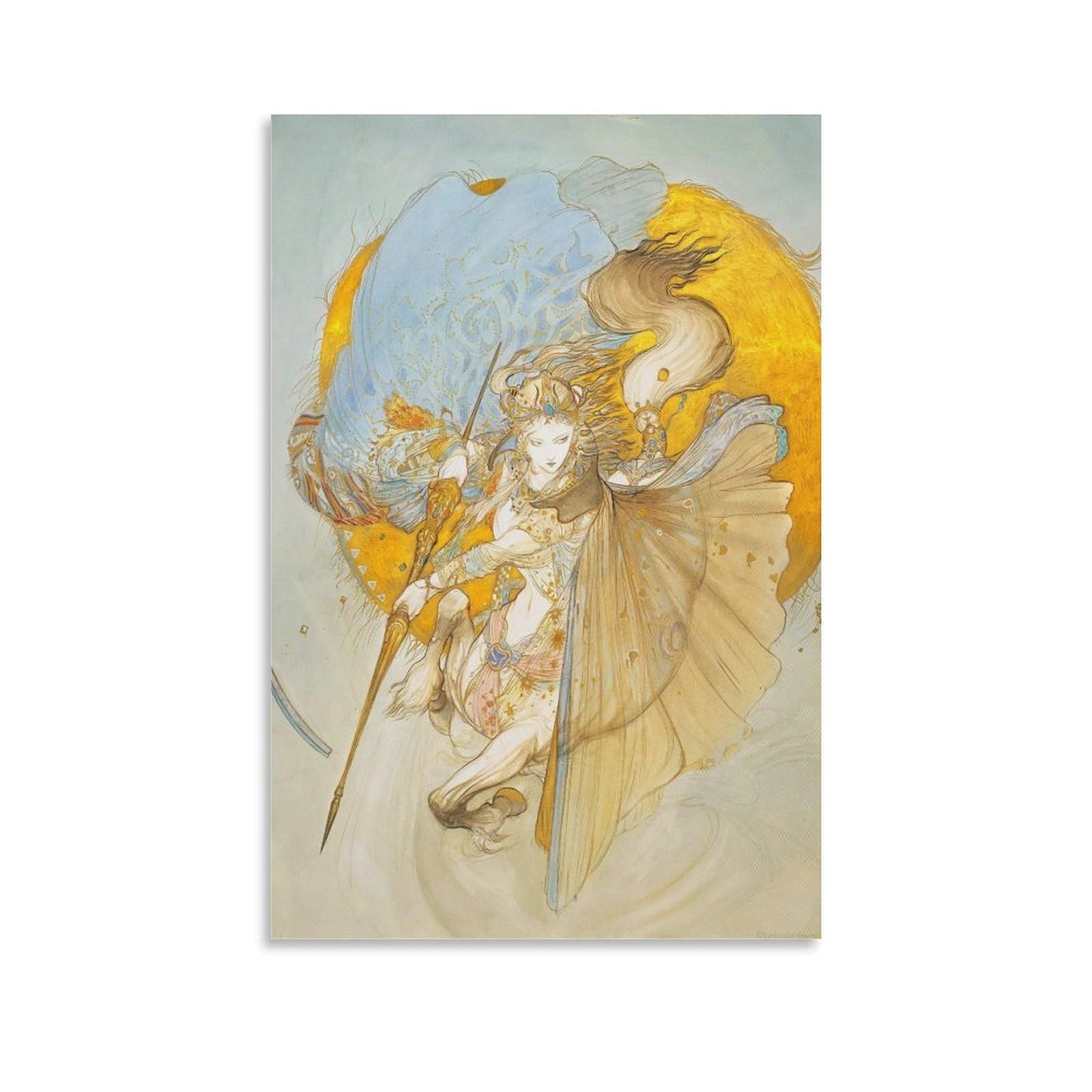 Amazon.co.jp: 天野喜孝 絵画「騎神来たりぬ」アートポスター バス