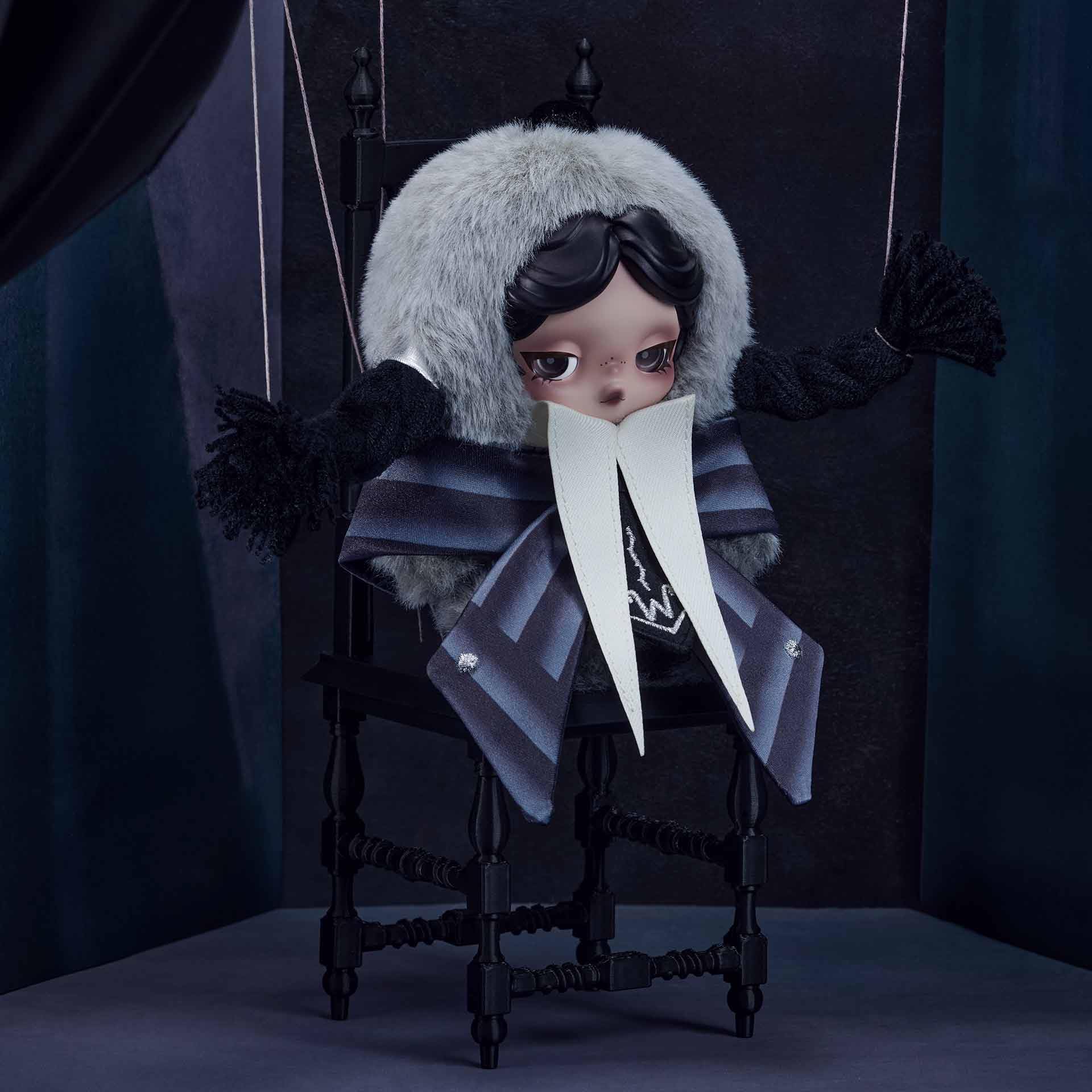 Amazon.com: POP MART SKULLPANDA × Wednesday Plush（Nevermore