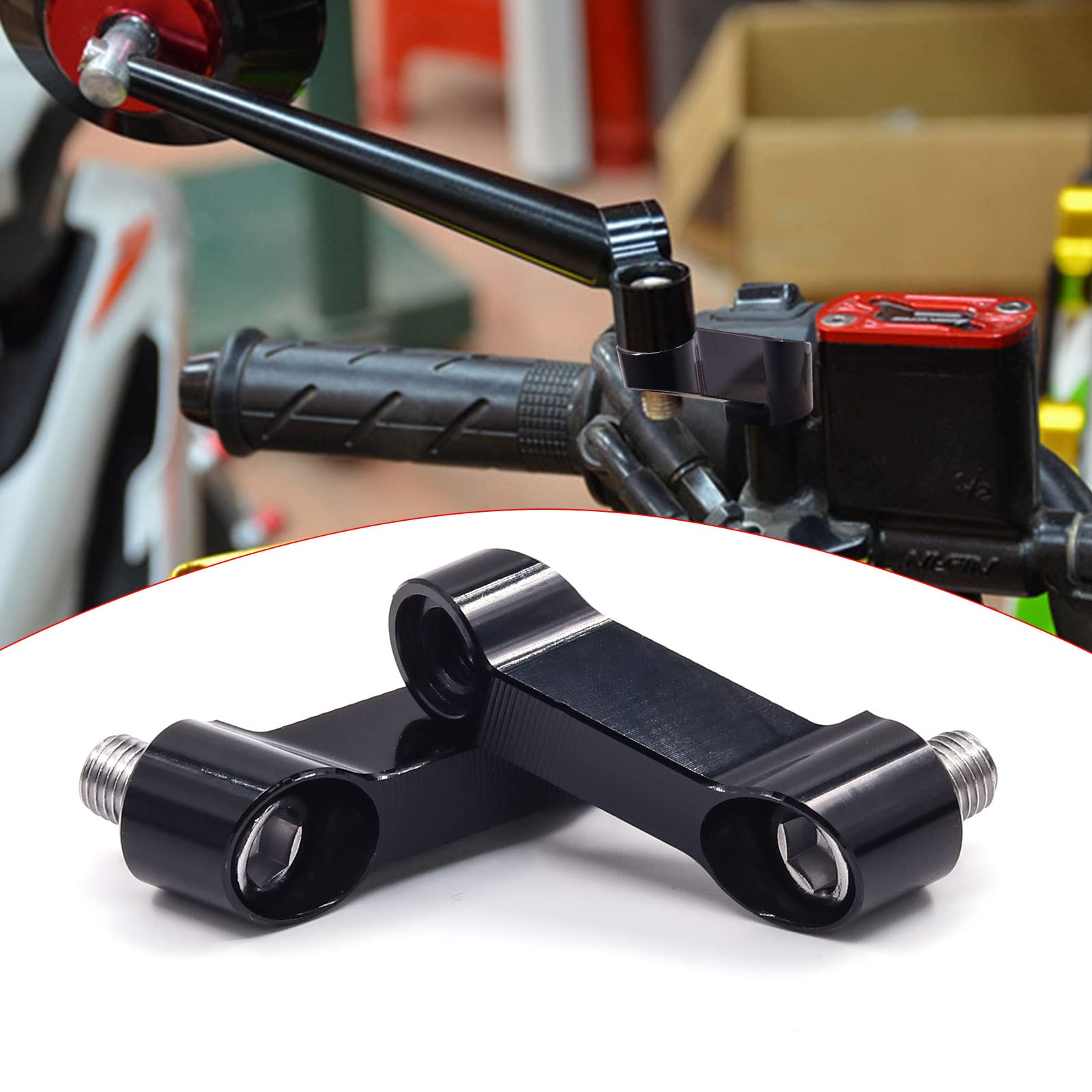 Amazon | X-STYLE バイク ミラーステー 10mm 8mm 延長ステー ホルダー