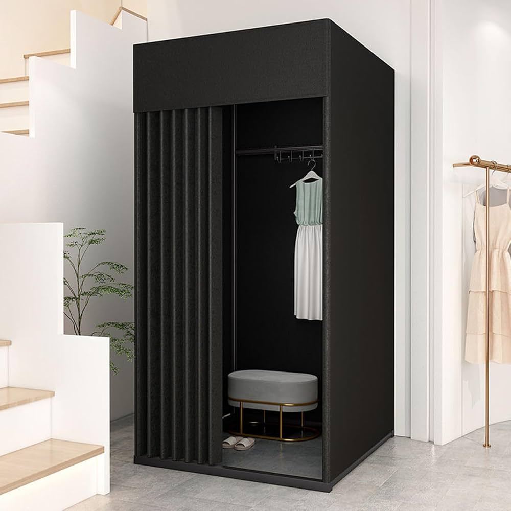 Amazon.co.jp: シェーディングカーテン付き衣料品店フィッティング