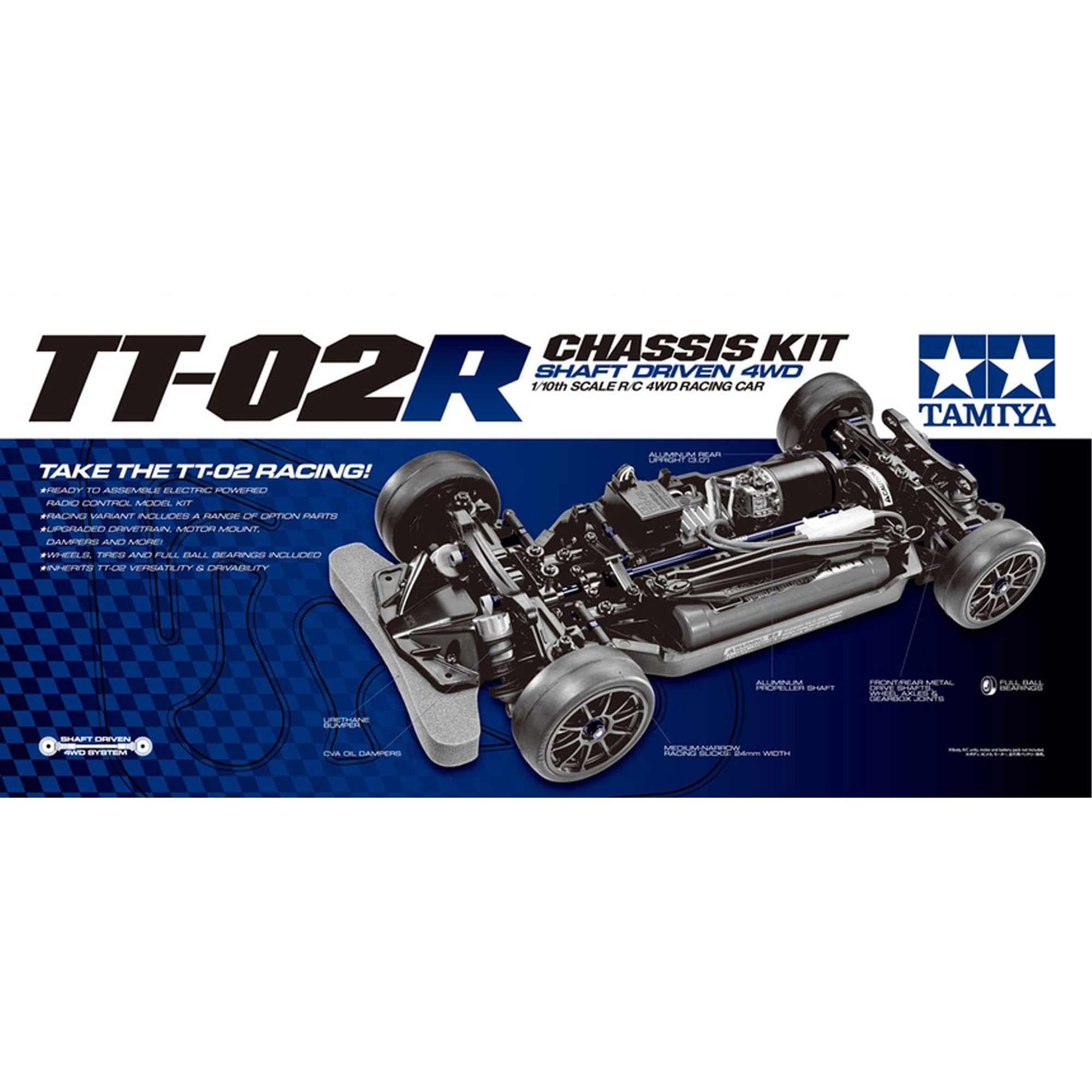 Amazon.com: Tamiya 47326 47326-1:10 RC TT-02R Kit, Remote
