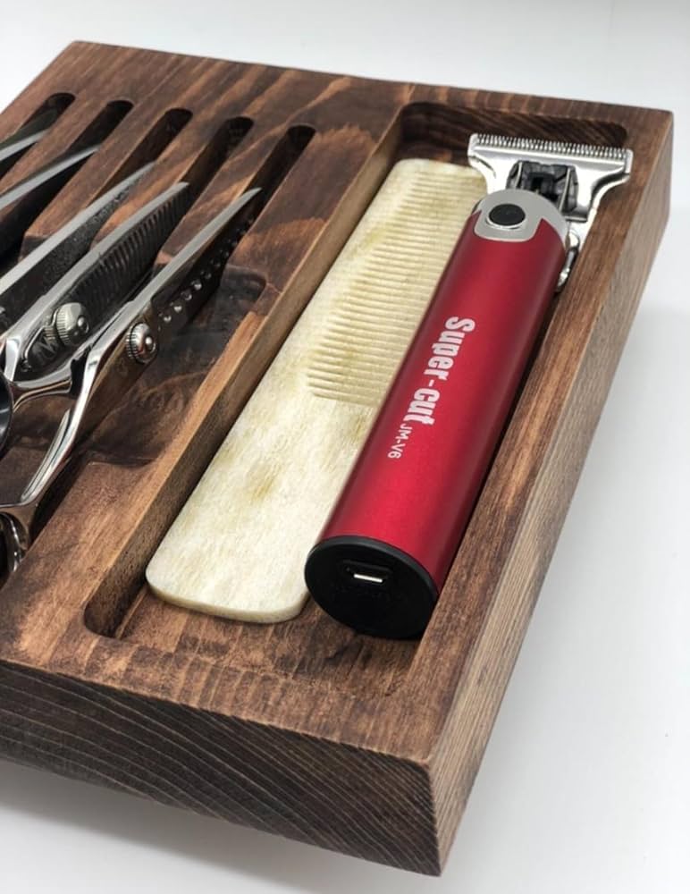 Amazon.co.jp: 【Tenn's shop】木製 シザースタンド シザートレー