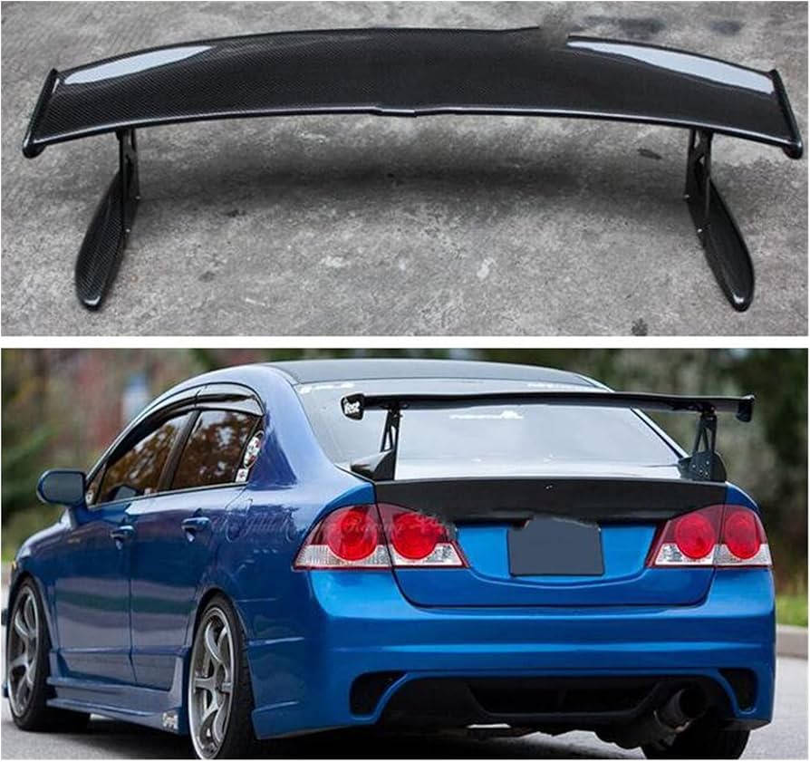 Amazon.co.jp: リアウイングスポイ シビックFD2用リアルカーボン