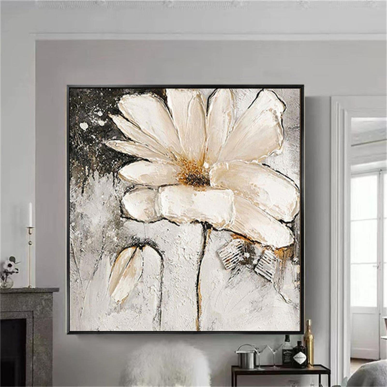 油絵 菅家令子 絵 絵画 インテリア uF6-064204 花 ゆり 油絵 菅家令子