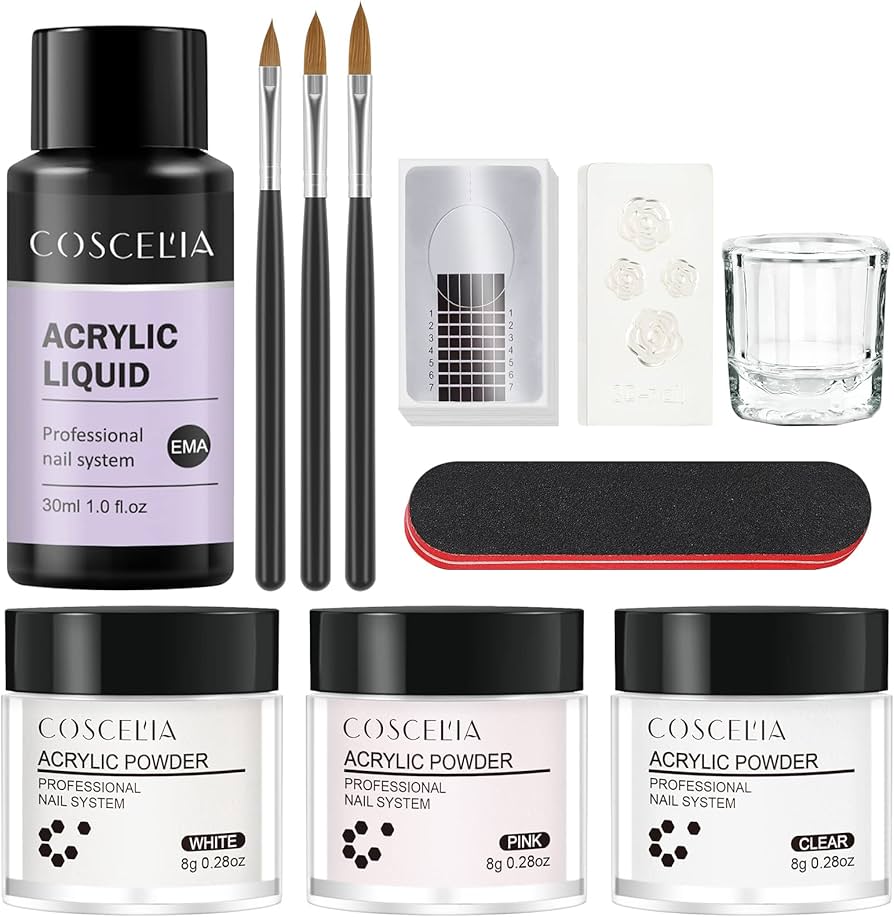 Amazon.co.jp: COSCELIA アクリルパウダー セット ネイル 長さだし