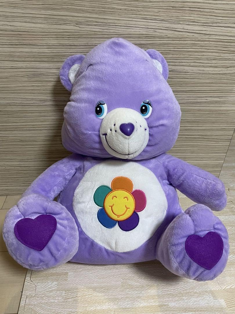 Amazon.co.jp: ケアベア 特大 超big パープル ぬいぐるみ 熊 くま