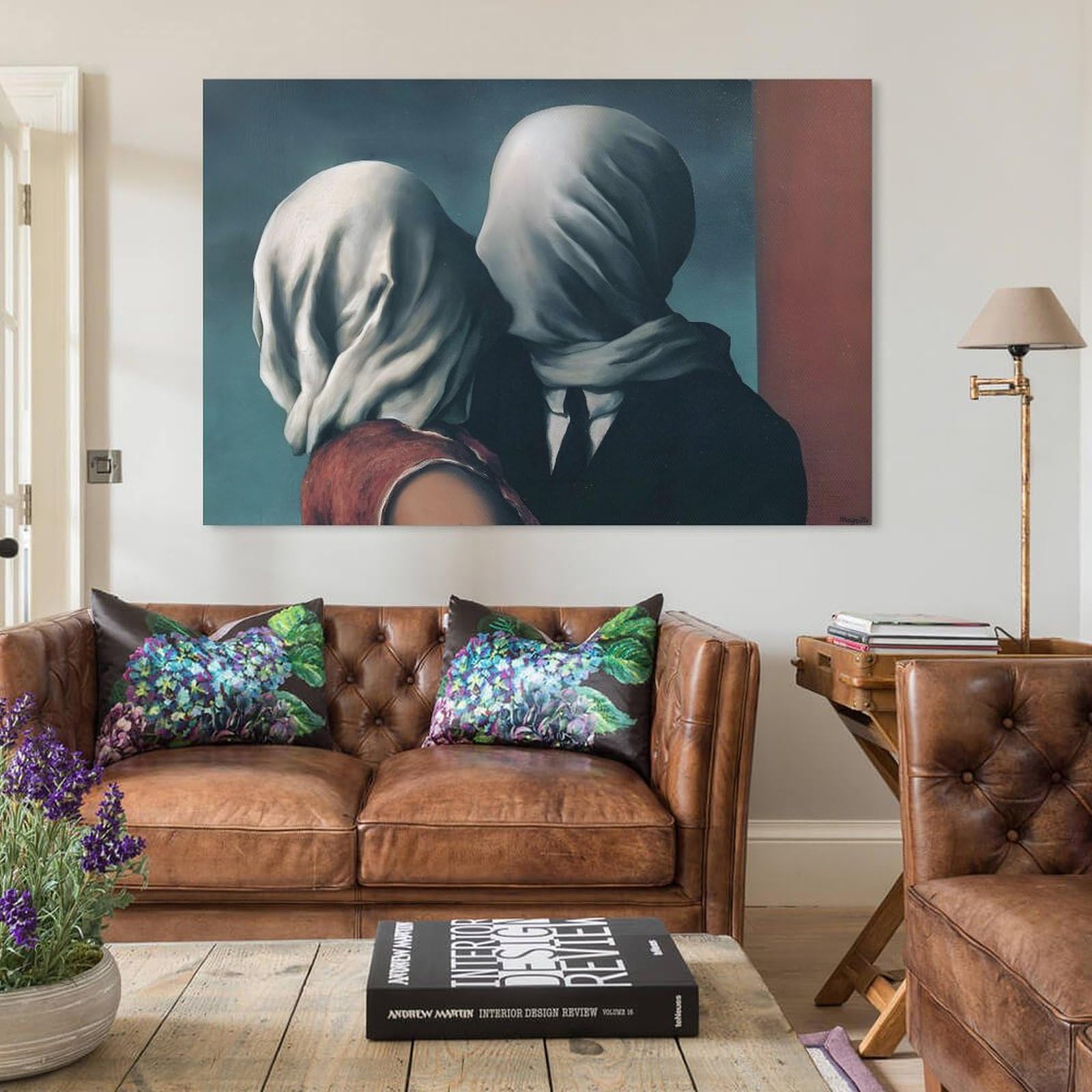 Amazon.co.jp: Rene Magritte ルネ・マグリット 《恋人たち》 ポスター