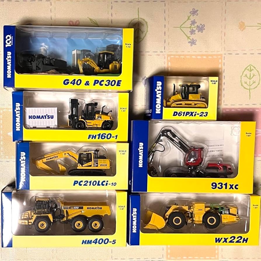 Amazon.co.jp: コマツ株主優待ミニカー7台セット U : おもちゃ