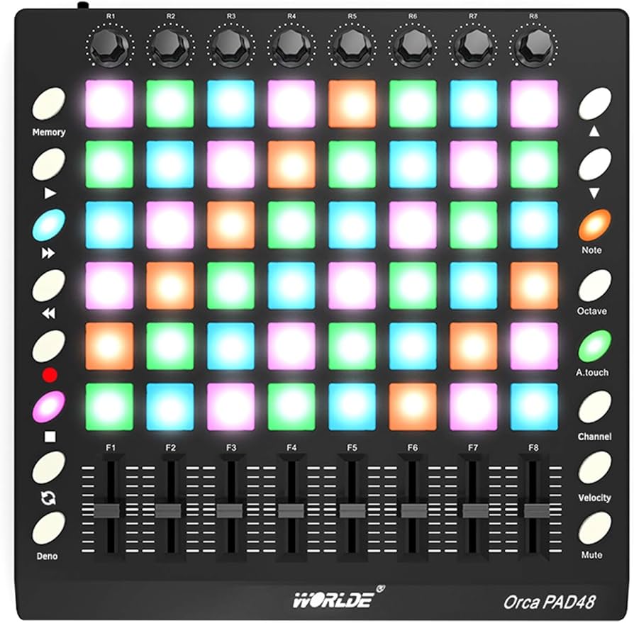 MIDI Controller, PAD48 Portable USB MIDI Drum Pad Controller 48